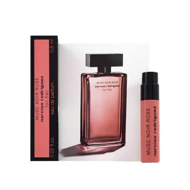 Narciso Rodriguez For Her Musc Noir Rose Eau de Parfum 0.8ml official sample vial available at The Perfume Savor