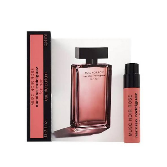 Narciso Rodriguez For Her Musc Noir Rose Eau de Parfum 0.8ml official sample vial available at The Perfume Savor