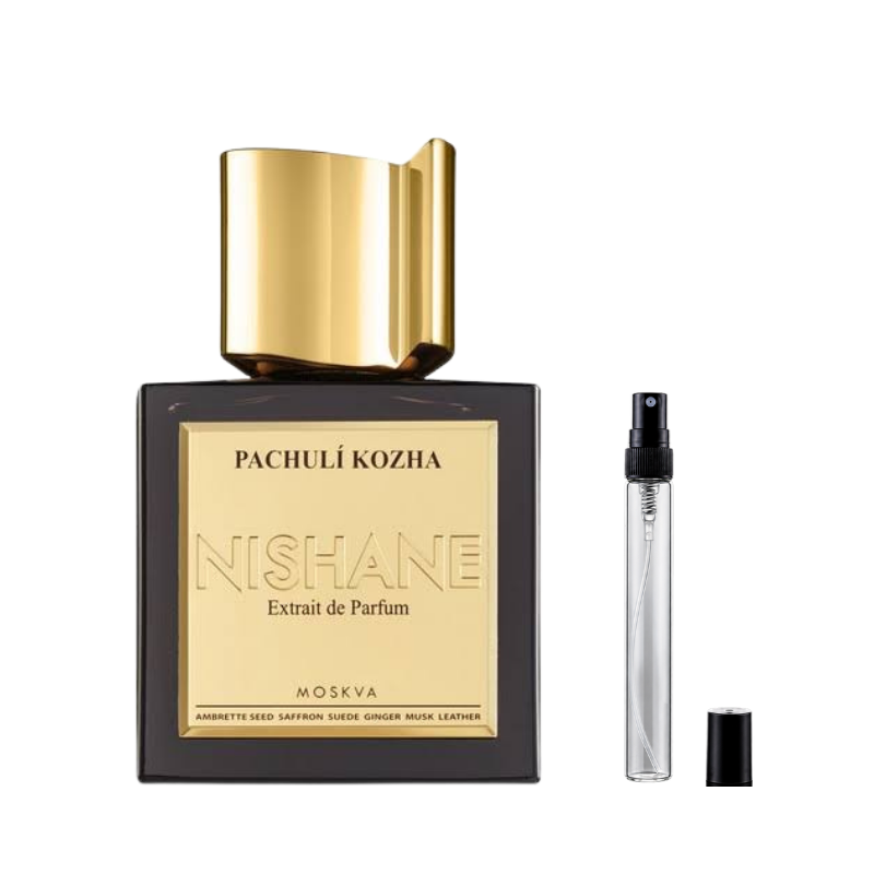 Nishane Pachuli Kozha Extrait de Parfum decants available at The Perfume Savor