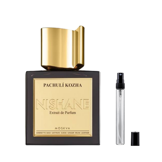Nishane Pachuli Kozha Extrait de Parfum decants available at The Perfume Savor