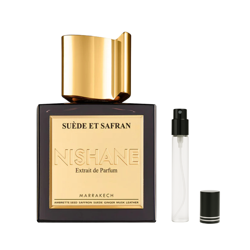 Nishane Suede et Safran Decants available at The Perfume Savor