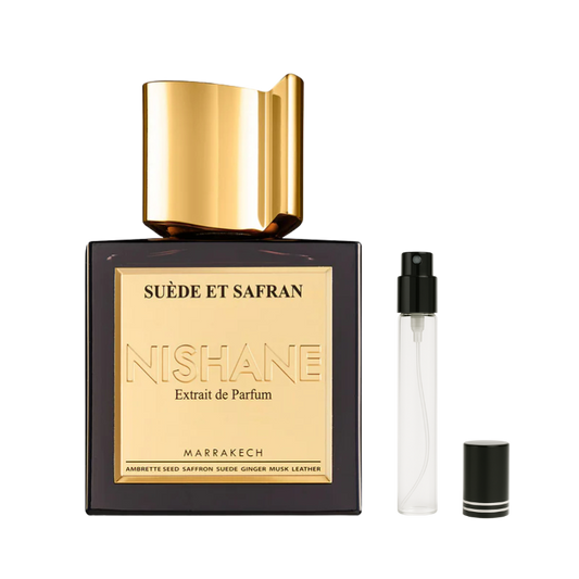 Nishane Suede et Safran Decants available at The Perfume Savor