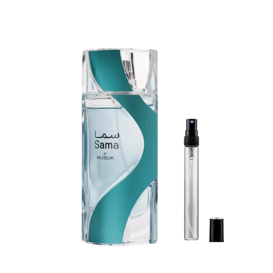 Nusuk Sama Eau de Parfum decant bottles available at The Perfume Savor