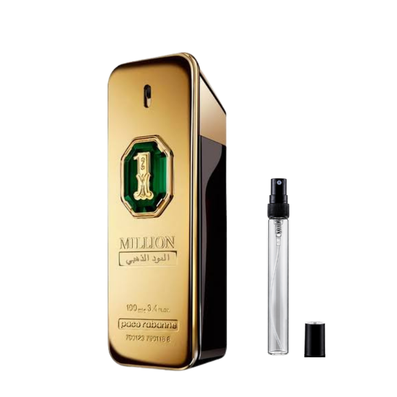 Paco Rabanne 1 Million Golden Oud Parfum Intense Decants available at The Perfume Savor