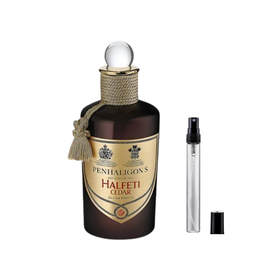 Penhaligon's Halfeti Cedar Eau de Parfum sample decants available at The Perfume Savor