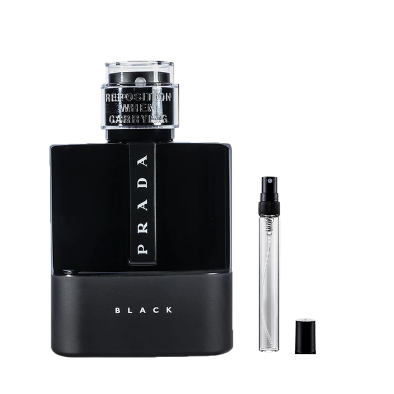 Prada Luna Rossa Black Eau de Parfum decants available at The Perfume Savor