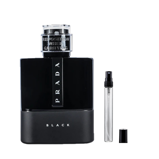 Prada Luna Rossa Black Eau de Parfum decants available at The Perfume Savor