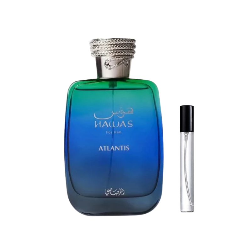 Rasasi Hawas Atlantis EDP decant sample bottle available at The Perfume Savor