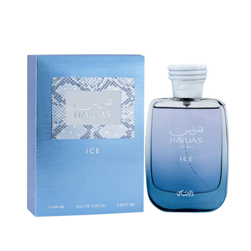 Rasasi Hawas Ice Eau de Parfum 100ml for Men bottle available at The Perfume Savor