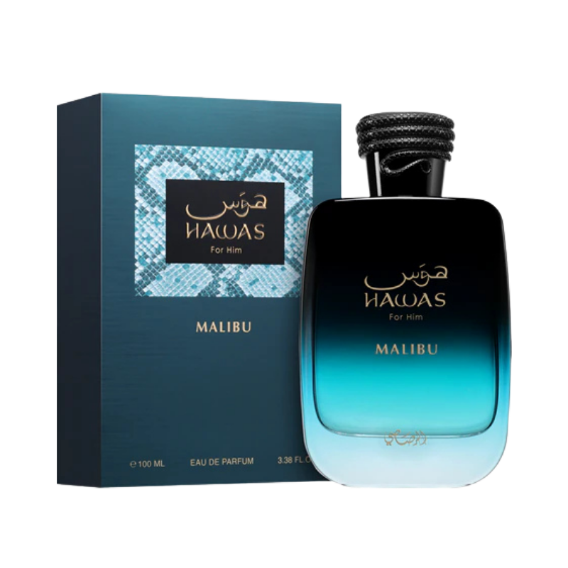 Rasasi Hawas Malibu Eau de Parfum 100ml full bottle available at The Perfume Savor
