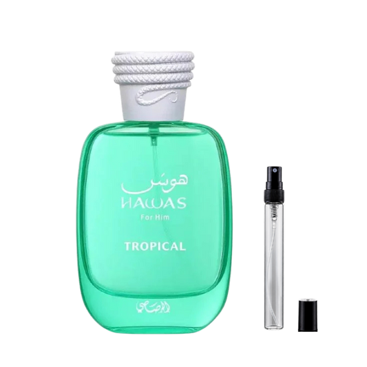 Rasasi Hawas Tropical for Him Eau de Parfum sample decants available at The Perfume Savor