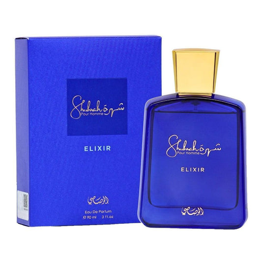 Rasasi Shuhrah Elixir Eau de Parfum for Men 100ml bottle available at The Perfume Savor
