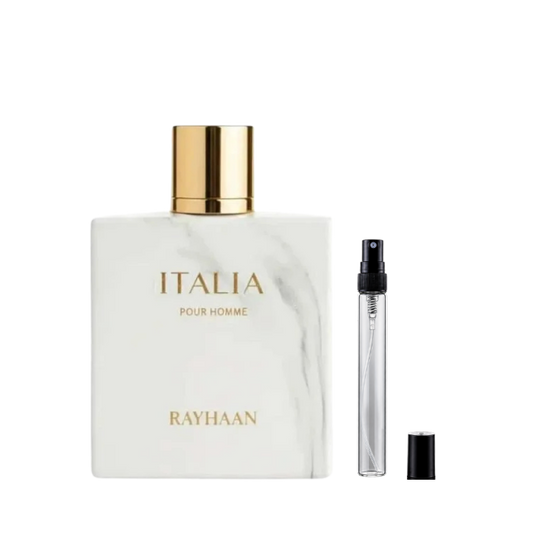 Rayhaan Italia Eau de Parfum decant bottles available at The Perfume Savor