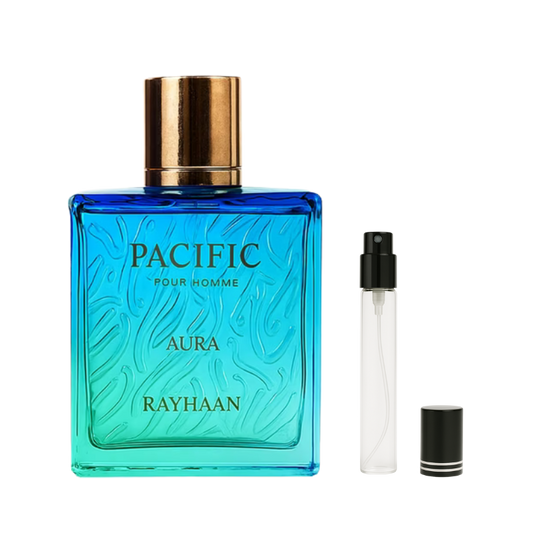 Rayhaan Pacific Aura Eau de Parfum Decants available at The Perfume Savor