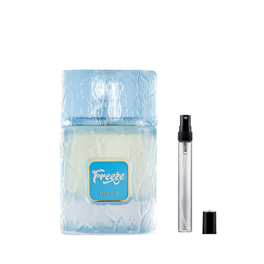 Riffs Freeze Eau de Parfum decant bottles available at The Perfume Savor