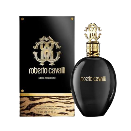 Roberto Cavalli Nero Assoluto Eau de Parfum for Women 75ml bottle available at The Perfume Savor