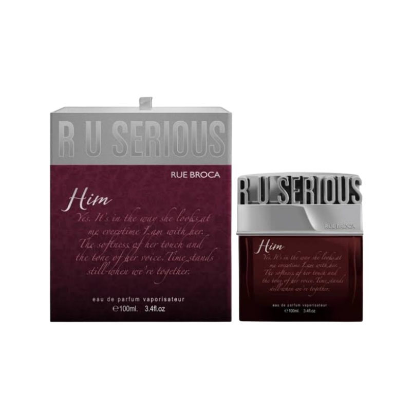 Rue Broca R U Serious Him Eau de Parfum 100ml bottle available at The Perfume Savor