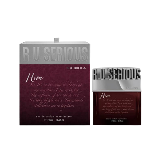 Rue Broca R U Serious Him Eau de Parfum 100ml bottle available at The Perfume Savor