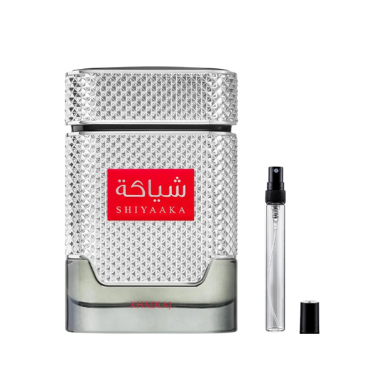 Shiyaaka Silver Eau de Parfum decants by Khadlaj available at The Perfume Savor