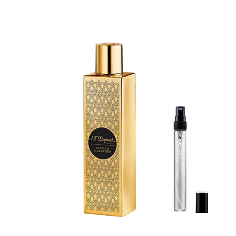 S.T. Dupont Vanilla & Leather Eau de Parfum decant bottles available at The Perfume Savor