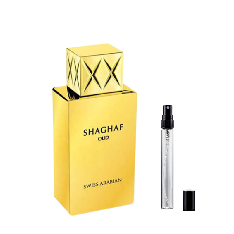 Swiss Arabian Shaghaf Oud Eau de Parfum decants available at The Perfume Savor