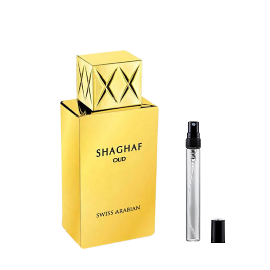 Swiss Arabian Shaghaf Oud Eau de Parfum decants available at The Perfume Savor