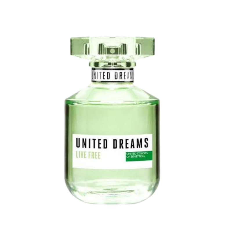 United Dreams Live Free Benetton Eau de Toilette 80ml bottle for women available at The Perfume Savor