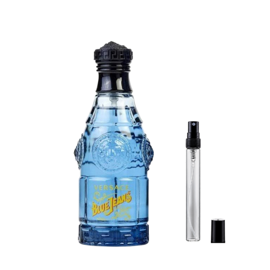 Versace Blue Jeans Eau de Toilette decants available at The Perfume Savor