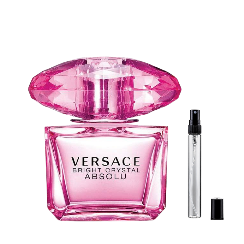 Versace Bright Crystal Absolu Eau de Parfum decant bottles available at The Perfume Savor