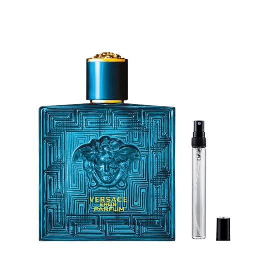 Versace Eros Parfum decant bottles available at The Perfume Savor