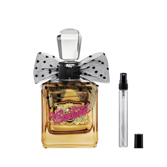 Viva La Juicy Gold Couture Eau de Parfum decant bottles available at The Perfume Savor