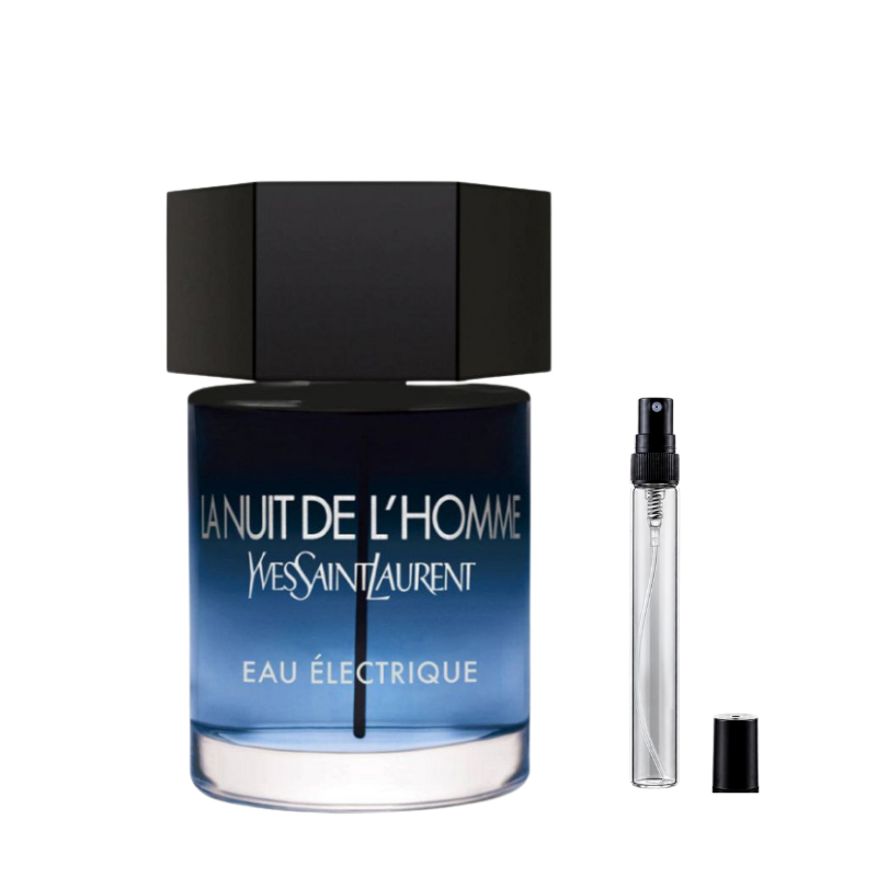 YSL La Nuit de L'Homme Eau Electrique Eau de Toilette sample decants available at The Perfume Savor