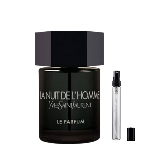 YSL La Nuit de L'Homme Le Parfum Eau de Parfum sample decants available at The Perfume Savor