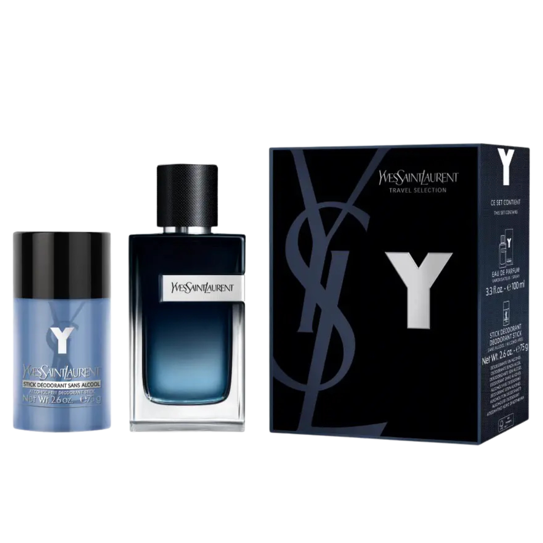 YSL Y EDP 100ml Deodorant Stick 75ml Gift Set available at The Perfume Savor